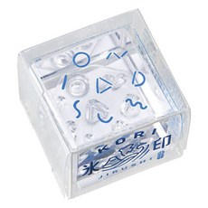 KING JIM HITOTOKI 冰塊水晶印章 幾何 22mm, 1個, 不適用