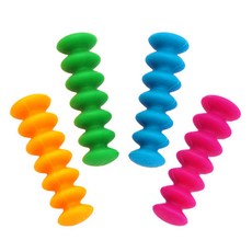 true 靈活的酒塞, 4件, 黃色,綠色,藍色,粉色