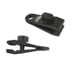 台灣製 D型扣天幕帳篷萬用帆布水線夾, 黑色, 1個