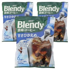 AGF Blendy 低糖瓶裝咖啡, 3個, 6入, 18g