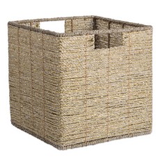 DESIGN IMPORTS 方形金屬海草立方體籃子 27.9 x 27.9 x 27.9cm, 1個, 金子