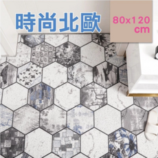 PVC 刮泥絲圈地墊/玄關墊 (大尺寸), 時尚北歐 80x120cm 上限2, 1個