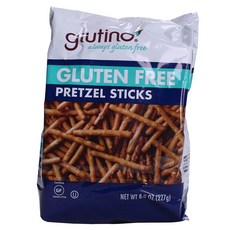 Glutino 無麩質椒鹽捲餅棒, 1個, 227克
