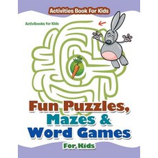 (英文圖書)Fun Puzzles Mazes & Word Games For Kids - Activities Book For Kids 平裝版, Activibooks for Kids, 英文