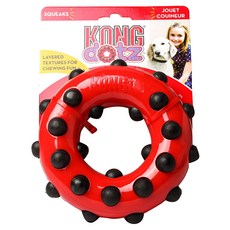 KONG 圓形狗狗發聲玩具 L號, 1個, 紅黑