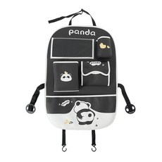 車載奶瓶收納袋 汽車椅背收納掛袋 多功能儲物袋 可愛卡通汽車座椅後背置物袋, 1個