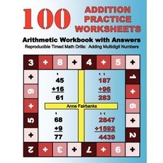 (英文圖書)100 Addition Practice Worksheets Arithmetic Workbook with Answers: ReproducibleT... 平裝版, Createspace Independent Pub..., 英文