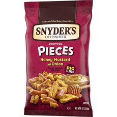 Snyder's 椒鹽脆餅片 蜂蜜芥末洋蔥口味, 1袋, 226.8g