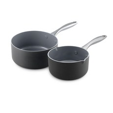 GREEN PAN Lima陶瓷不沾煎鍋套組, 1個, 3.7升+7.5升, 灰色