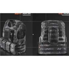 【翔準】兩棲背心 美軍 FSBE 海豹 戰術背心 生存遊戲 防彈 角色扮演 隱密 偽裝 雜物包 地圖袋 特勤9, 1個, 黑蟒