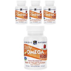 Nordic Naturals 孩童Omega魚油軟膠囊 草莓口味, 30顆, 4罐