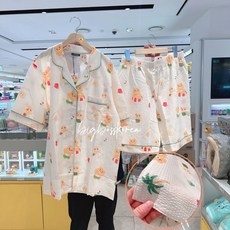 KAKAO FRIENDS 萊恩&春植 100%棉 夏季睡衣 (韓國正品)