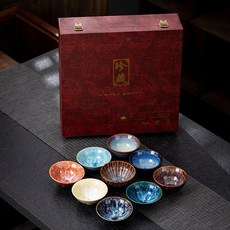 九色茶杯禮盒 送禮 收藏 超漂亮 精美陶瓷茶具組 多色茶杯套裝