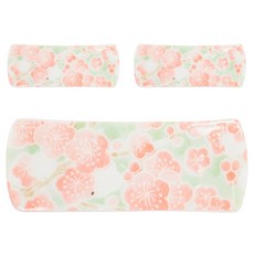 Issou 扁長型筷架, 3個, 梅花