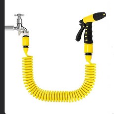 XIANG CHIA PIN 享家品 水壓槍 伸縮高壓洗車水槍 多功能噴頭, 黃, 15m