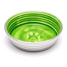 lovingpets Le Bol 寵物不鏽鋼餐具, 1個, 淡黃綠色