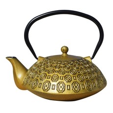 OLD DUTCH INTERNATIONAL 鑄鐵富茶壺, 1個, 金色+黑色