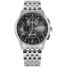 CITIZEN 光動能萬年曆電波藍寶石水晶玻璃不鏽鋼手錶 AT8110-61E 43mm