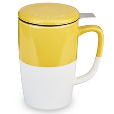 Pinky up 迪莉婭 馬克杯 & 濾茶器茶杯, 1個, 黃色