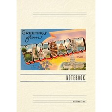 (英文圖書) Vintage Lined Notebook Greetings from Wisconsin 平裝版, Found Image Press, 英文