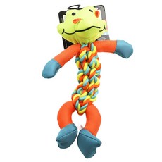CHOMPER 繩結玩偶寵物玩具, 1個, 混色