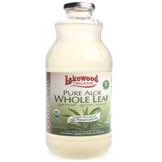 Lakewood ORGANIC 純果汁, 蘆薈整葉檸檬, 1個, 946毫升