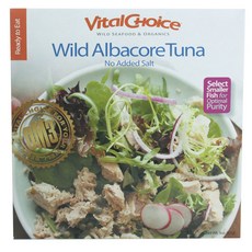 Vital Choice 袋裝無鹽野生長鰭鮪魚, 1盒, 85g