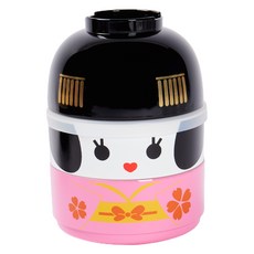 HAKOYA 木偶造型雙層便當盒 10*10*13cm, 1個, 舞子