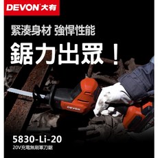 WIN五金 DEVON 大有 單手無刷軍刀鋸, 詳見包裝