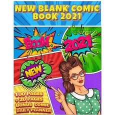 New Blank Comic Book 2021: Write And Draw Your Own Comics With Inspiration Effects And 3-7 Action Pa... 平裝版, Drcipcom, 英文