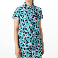 PinkynDianne 女款動物花紋印花高爾夫球衫