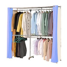 【巴塞隆納】上下伸縮式防塵衣櫥，強化結構，高度可調，防塵保護，簡約時尚, 神秘紫