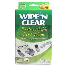 Frenz Wipes'n Clear可生物分解鏡片清潔布眼鏡清潔布棉, 50入