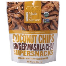 Made In Nature 椰子脆片 生薑馬薩拉茶口味, 1個, 85克