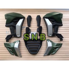 MEDE 泰國 SNB CB150R 側殼套件，摩托車改裝下導流雞胸殼，提升外觀與保護, 消光黑
