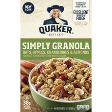QUAKER 桂格 蘋果蔓越莓杏仁燕麥片, 1盒, 692g