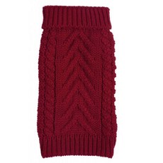 fabdog 寵物針織高領毛衣, 紅色的