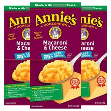 Annie's 減鈉經典淡切達起司通心粉, 3盒, 170g