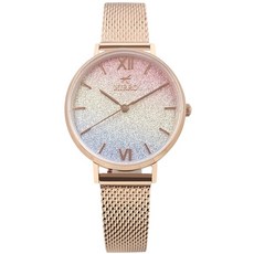 MIRRO 米羅 米蘭錶 彩虹x鍍玫瑰金女錶 32mm