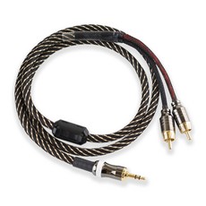川木 純銅3.5mm轉RCA, 無, 黑, 1個