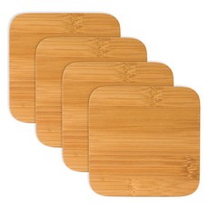 ture 竹製酒杯墊, 4個, 木質