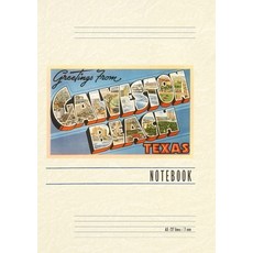 (英文圖書) Vintage Lined Notebook Greetings from Galveston Beach Texas 平裝版, Found Image Press, 英文