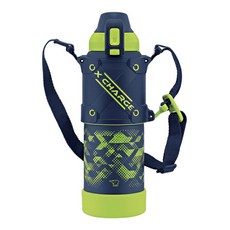 ZOJIRUSHI 象印 X Charge背帶不鏽鋼保冷瓶 SDHB10AG, 1個, 1L, 海軍藍+淺綠色