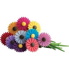 Trudeau 矽膠花朵造型飲料杯擺飾, 12件, 混色