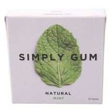 SIMPLY GUM 薄荷風味口香糖, 1盒