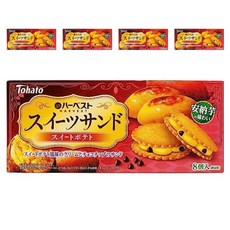 Tohato 東鳩 甜地瓜風味夾心餅 8塊入, 5個