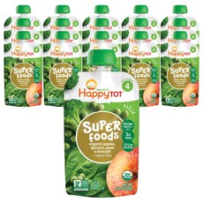 Happy BABY 綜合果昔, 蘋果菠菜豌豆花椰菜奇亞籽口味, 120g, 16包