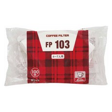 Kalita 咖啡濾紙 FP103 白色 4~7人用, 1個, 100個