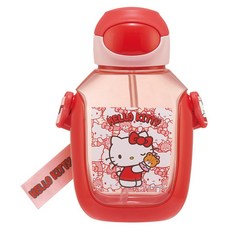 Skater 彈蓋吸管胖胖瓶水壺 PDSH6DXA, 1個, 530ml, Hello Kitty