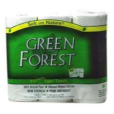 GREEN FOREST 捲筒式廚房紙巾, 104張, 3入